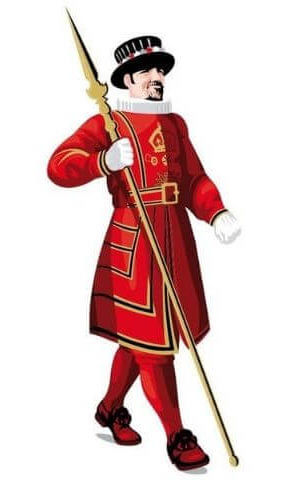 Beefeater má na lahvi logo, které zobrazuje strážce Tower of London v jeho typickém oblečení